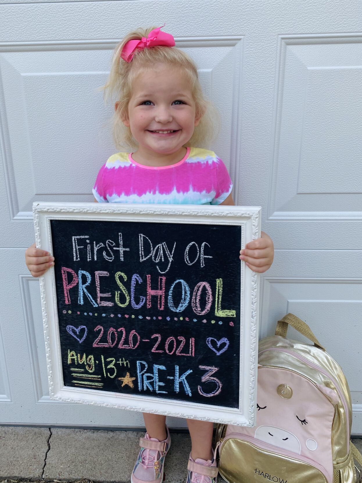 Harlow's first day of preschool